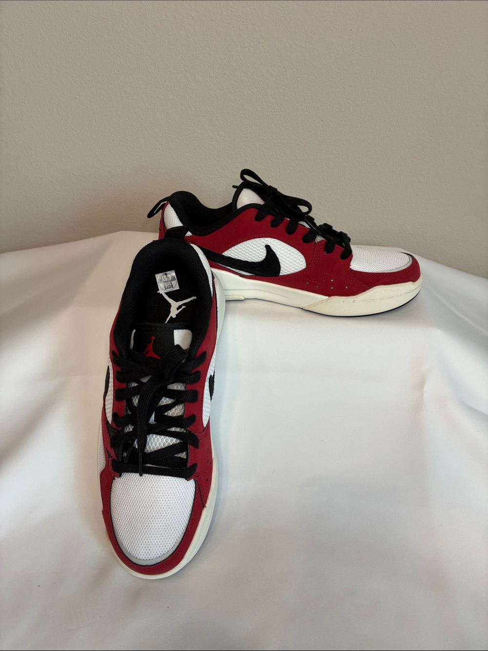 Nike Red, White & Black Low-Top Jordan Sneakers